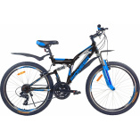 Велосипед Pioneer Comfort 26"/19" black/blue/silver